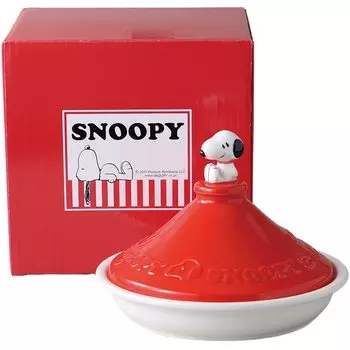 Earthen Tagine Direct Heat Resistant Diameter 21 x Height Snoopy Tajin Mino Ware Ale-net Pot, Pot, Pot, Fireable, Ceramic, 16cm, Pot, Pottery, красный