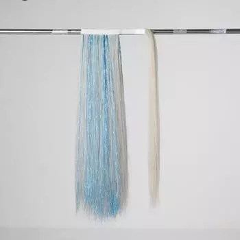 EASIHAIR Длинные прямые заколки для наращивания волос в хвосте Синтетические накладные волосы «конский хвост» Синие, белые накладные афро шиньоны Парик Косплей