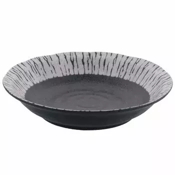 EAST table deep pasta dish 21cm oil drop black made in Japan microwave safe dishwasher safe large plate deep plate kt-016