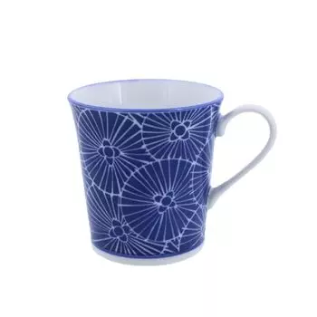 EAST table Mug 330cc Japan Blue Легкая столовая посуда Японский зонтик Сделано в Японии Можно использовать в микроволновой печи Можно мыть в посудомоечной машине 13-034-02