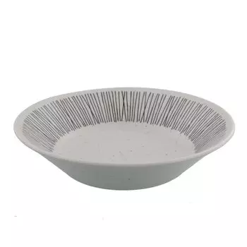 EAST table plate 21cm Rim wire White Made in Japan Large plate Deep plate Dishwasher safe Microwave safe Pasta/curry 111-004-01