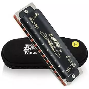East Top Blues 10 Hole F 10 20 Brass Canvas Clean For Diatonic Harmonica Harmonica, Harmonica, Tone, Holes, Tone, Cover, Case, Fabric,