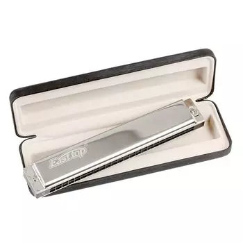 East top Double-tone tremolo C 24 brass leather clean for study and practice harmonica, гармошка, настройка, отверстия, чехол, кейс, ткань, начинающие,