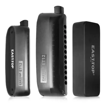 East top ET12 Губная гармошка Хроматическая губная гармошка C Key Хроматическая губная гармошка для взрослых и чернокожих профессионалов, чёрный
