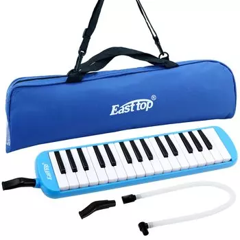 East top Keyboard 32 Начальная школа для мелодии, заводной стол, стоячий футляр, в комплекте губная гармошка, клавиши, пианика, дети, легкий, фортепиано, рот,