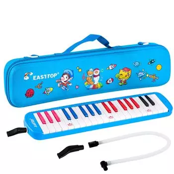 East top Keyboard 37 Начальная школа для мелодии, намотка, стоячий футляр, в комплекте губная гармошка, клавиши, пианика, дети, легкая, фортепиано, рот, шланг,