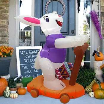 Easter Bunny Inflatables Outdoor Decoration Yard Decoration, 5 ft, Decorative, Blow up