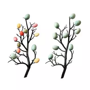 Easter Egg Branches Creative 14 inch with Easter Eggs Handmade Simple Easter Decoration for Party Favors Photography Prop