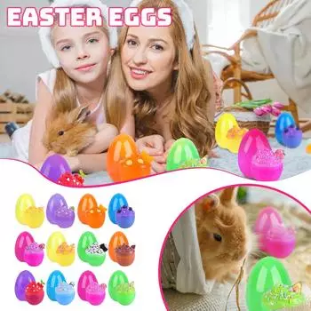 Easter Egg Toy, 12 Easter Eggs, 12 Slimes, Funny Toys, Easter Egg Game, Gift Decoration Props For Kids One Size