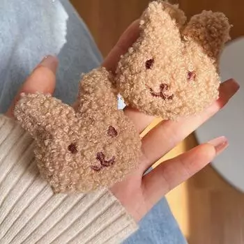 Easter Headdress Plush Rabbit Hair Clip Cartoon Animal Rabbit Duckbill Clip Bunny Bb Clip Party bb clip