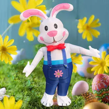 Easter Rabbit Inflatable Costume, Dress up Full Body Bunny Suit for Christmas
