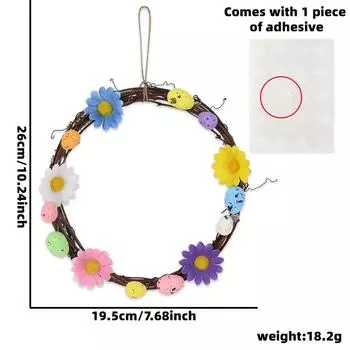 Easter Wreath Exquisite In Small Medium And Large Sizes Featuring Colorful Eggs And Beautiful Blooms StyleB