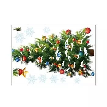 Easy Application Non-damaging Christmas Tree Wall Stickers For Wide Application Wall Decals