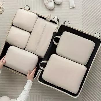 [Easy-Clean] Compression Packing Cubes | 6pcs Set | Polyester | Easy-Clean, Lightweight | Travel Organizer | Luggage and Clothes Sorting