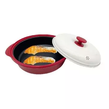 Микроволновая печь Easy Cook Deep Pot 8 частей в 1 рецепте включена Modr красный