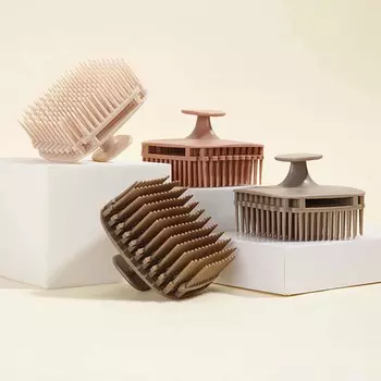 Easy Foaming Hair Washing Comb Hair Care Scalp Massage Comb Shampoo Brush Lady/Girls телесный
