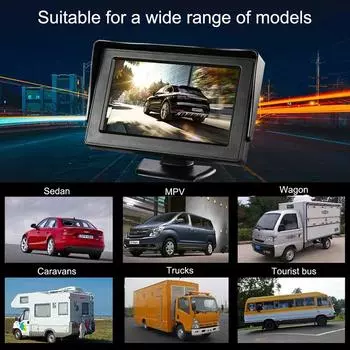 Easy Installation 4.3Inch Rear View Camera Monitor Screen Reversing Camera for System Camera for Vehicle