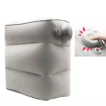 Easy Press Inflation-Airplane Footrest Самонадувающийся надувной Foot Rest Airplane Sleeping 2 Layers Grey
