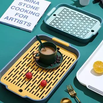 Easy To Clean Dish Drain Board Mat For Water Drip Tray Holder Tidy And Neat Drainer With Drip Tray blue large