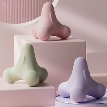 Easy To Clean Plantar Ball Deep Relaxation Massage Cone Practical Four Corner Fascia Ball Neck зелёный