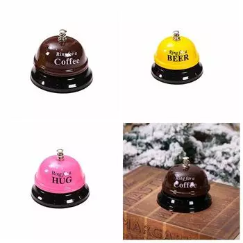 Easy Use Ringbell Desk Call Bell Iron Craft Cute Metal Service Bell Novelty Dinner Reminder Bell Student Gift розовый