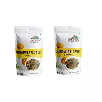 EATERY HARVEST от Saipro Цветок ромашки 100 г (50 г*2 упаковки) Противовоспалительная диета. Ромашковый чай | Без кофеина | Успокаивающий травяной чай