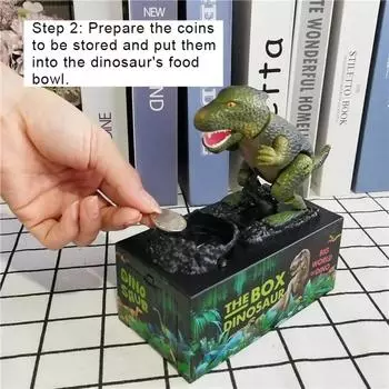 Eating Money Dinosaur Piggy Bank, Cartoon Money Safe Piggy Bank, Children s Birthday Gift Toy, Cash Coin Storage Box, Coin Bank
