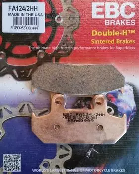 Ebc Fa124-2Hh 1990-2000 Honda Goldwing GL 1500 SE Совместимая задняя тормозная колодка Спеченная колодка