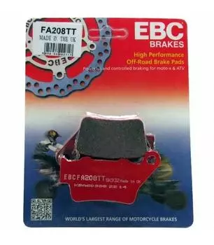 Ebc Fa208Tt 1994-2003 KTM 125 EXC Совместимая задняя тормозная колодка, карбоновая колодка