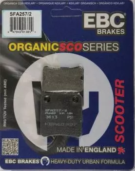 Ebc Sfa257/2 2008-2011 Honda DN-01 Совместимая колодка ручного тормоза, органическая колодка