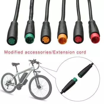 Ebike Bafang Аксессуары для электровелосипедов Дисплей Контактный базовый разъем Водонепроницаемый разъем 2/3/4/5/6-контактный кабель