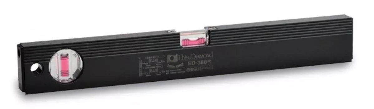 Ebisu basic level with magnet 380mm Vial Red (black) ED-38MBR color