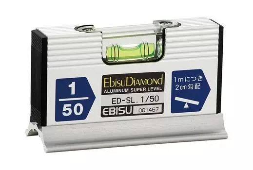 Ebisu Diamond Slope Level Wide Silver 1/50 ED-SL 1/50