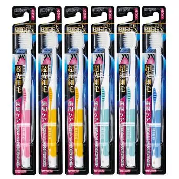 Ebisu Rig EX Super Tapered 6 Pack Toothbrush, Bristle, Normal,