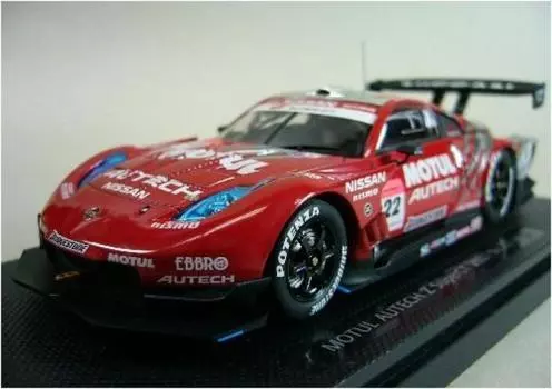 Ebro Motul Autech Z Super GT500 2007 года, поздняя модель, готовый продукт, 1/43, красный/серебристый красный