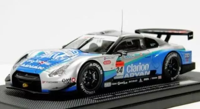 Ebro Wood One Advan Clarion Super GT500 2008 Готовый продукт 1/43 GT-R #24 Серебристый/Синий серебряный