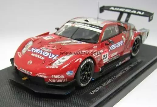 Ebro Xanavi Nismo Z Super GT500 2007 г. Поздняя модель Готовый продукт 1/43 Красный/Серебристый красный