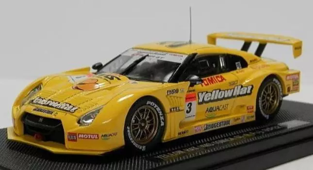 Ebro Yellow Hat YMS LDF Fuji Super GT2008 Желтый Готовый продукт 1/43 GT-R #3 жёлтый