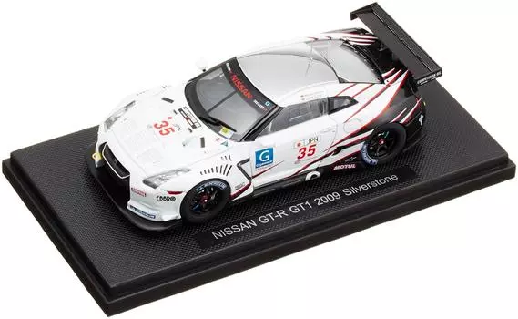 EBRRO Nissan GT1 2009 Silverstone Finished Product 1/43 GT-R серебряный