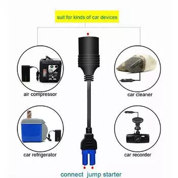 Ec5 Мужской к прикуривателю Женский адаптер Автомобильный пусковой пусковой блок Power Bank Конвертер для автомобиля