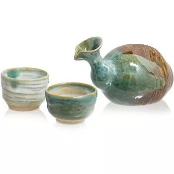 Ecchu Sansuke ware бутылка для сакэ чашка для сакэ в подарочной коробке в шедевре, сделанном руками мастеров 16 x x высота 310 мл Диаметр сакэ x высота 5 90