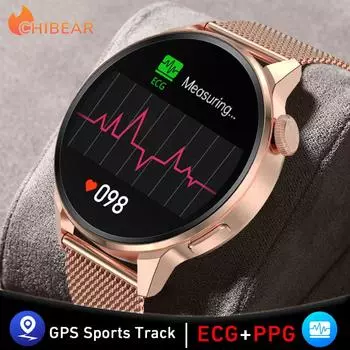 Ecg+ppg Смарт-часы для мужчин и женщин с голосовым помощником Ai GPS-трекер Nfc Bluetooth-вызов Смарт-часы для женщин Водонепроницаемость Ip68