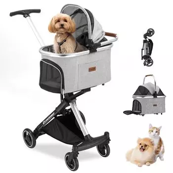 EchoSmile Pet Отдельная небольшая грузоподъемность для собак и водонепроницаемая сетка для кровати Легкосъемная амортизация для больницы Серая тележка, тип, собака, серый