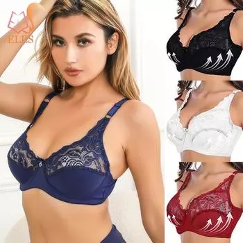 ECMLN 36-44 BC ультратонкий прозрачный бюстгальтер большого размера женский бюстгальтер однотонное кружевное открытое нижнее белье Soutien Gorge 36/80B чёрный