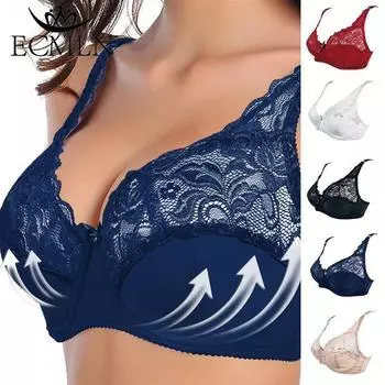 ECMLN 36-44 BC ультратонкий прозрачный бюстгальтер большого размера женский бюстгальтер однотонное кружевное открытое нижнее белье Soutien Gorge 38/85C белый
