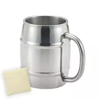 Eco bag beer mug high tech mug 1pc 450ml J-kitchens & (stainless steel)