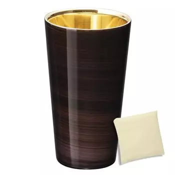 Eco bag Tsubame Straight Glass Double Structure Purple Shadow Lacquer x 300cc Eco Bag Made in Vietnam Lacquer Made in Japan J-kitchens & Yamanaka-nuri