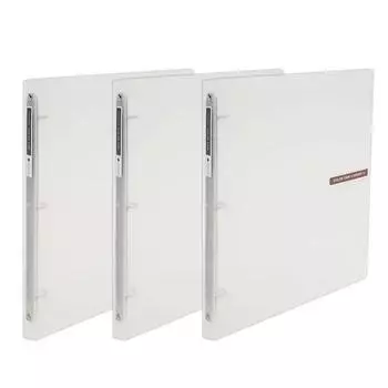 Eco Cheongun Color Chip O-ring Binder 3-hole 2cm A4, transparent, 3 pieces
