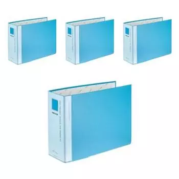 Папка-скоросшиватель Eco Cheongun Eco Pipe Binder Group, 2 отверстия, формат А4, 4 x 7 см, цвет неба, 4 шт.