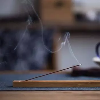 Eco-friendly Bamboo Board Incense Holder Bamboo Incense Ash Catcher Home Decor Painted